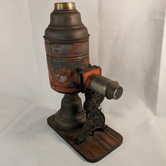 Antique German Magic Lantern Slide Projector 1890s 1880s 19th Century Oil Lamp - Picture 1 of 16